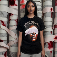 Bandage Rhinestone Stonewash T-Shirt